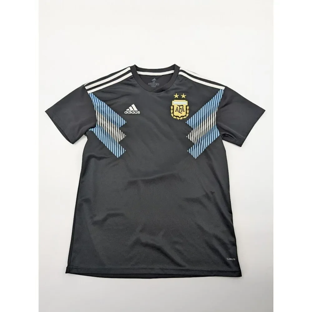 Argentina Soccer Jersey Mens Medium Black World Cup Away AFA Futbol - Picture 1 of 16